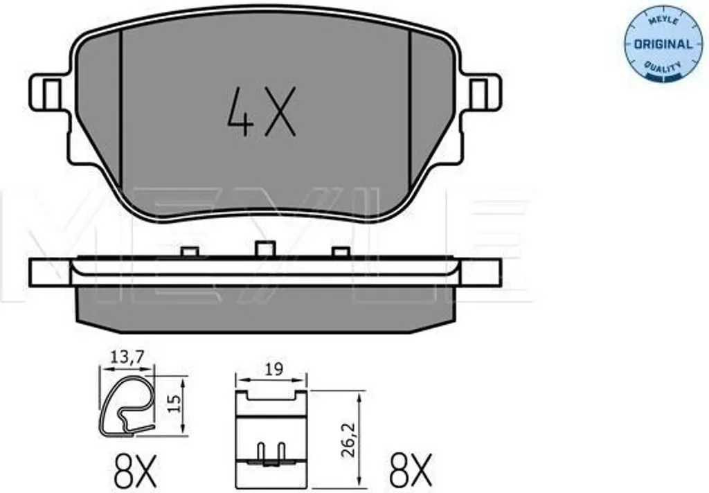 MEYLE 025 229 8617 Plaquettes de frein arrière Mercedes Classe A W177