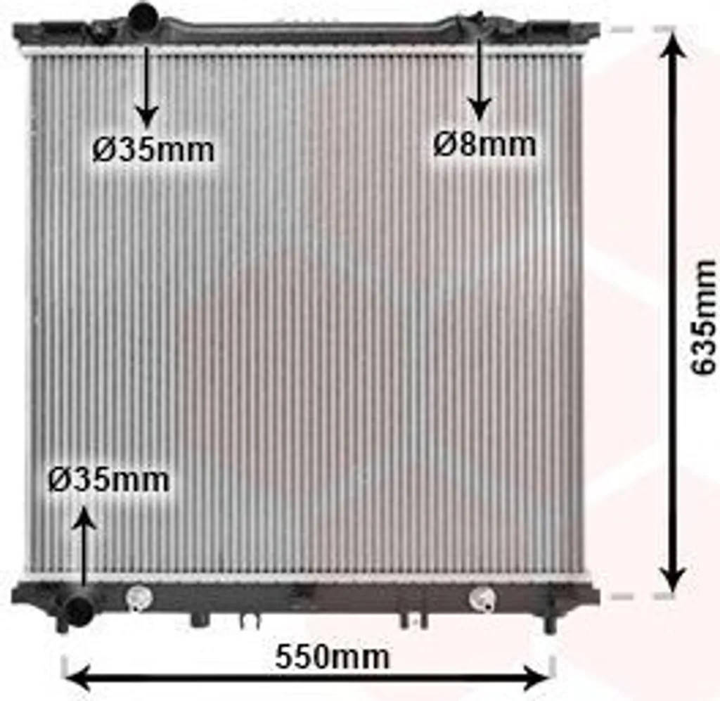 Radiateur moteur robuste VAN WEZEL 83002175 en aluminium KIA SORENTO I