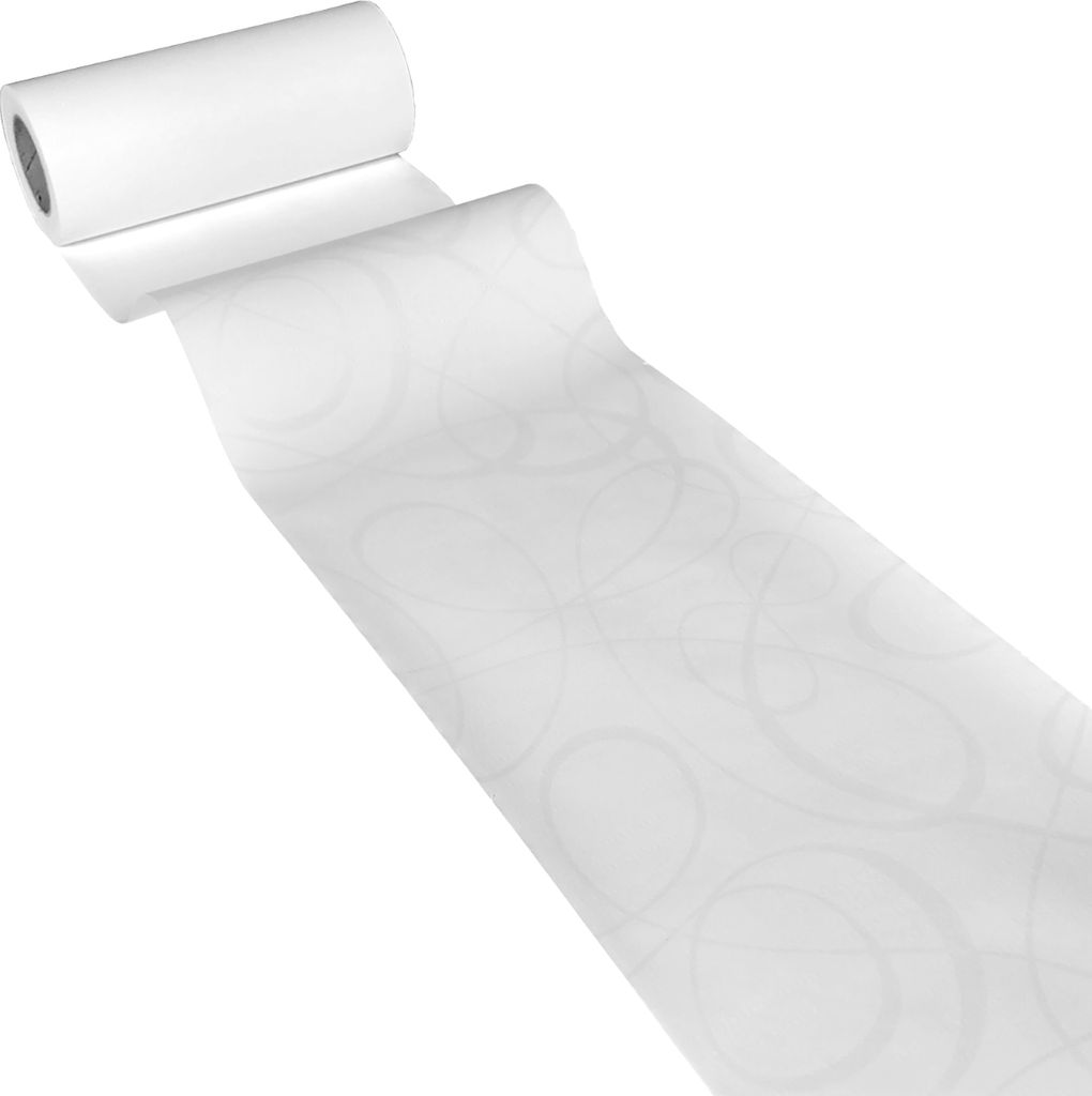 50m x 0,20m JUNOPAX Papier Tischband LOOP weiß