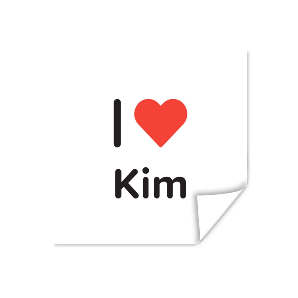 MuchoWow Poster Ich liebe - Kim - Girl 75x75 cm - Wand Dekoration
