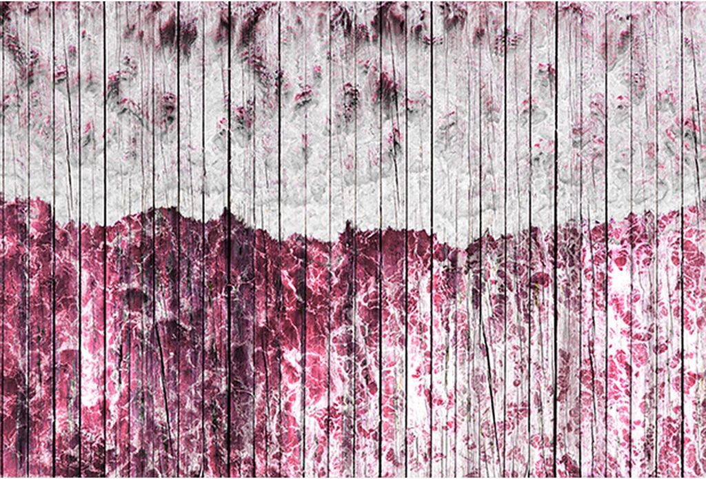 Tadessi Fototapete | Holzoptik | 4.00 m x 2.70 m | Lila | Weiß | Wandbild | Digitaldruck