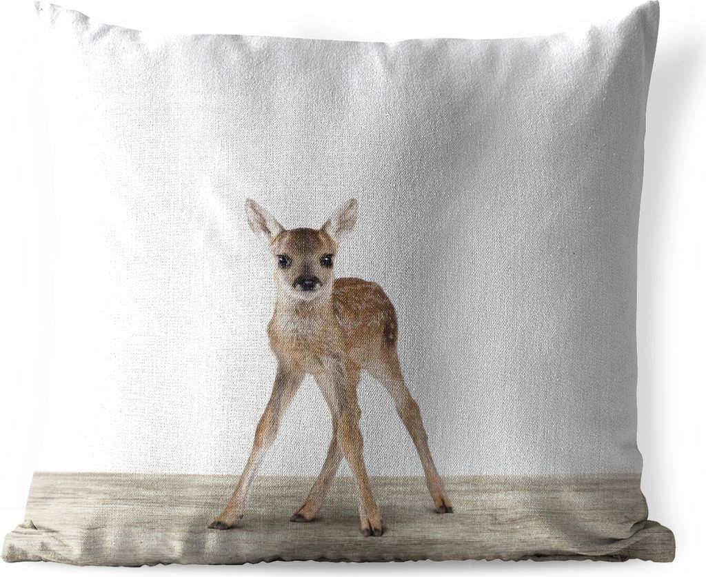 MuchoWow Outdoor Kissen - Hirsche - Baby-Hirsche - Tiere - Mädchen - Jungen - Kinder - 40x40 cm - Wetterfest - Lounge Kissen - Kopfkissen - Inte...