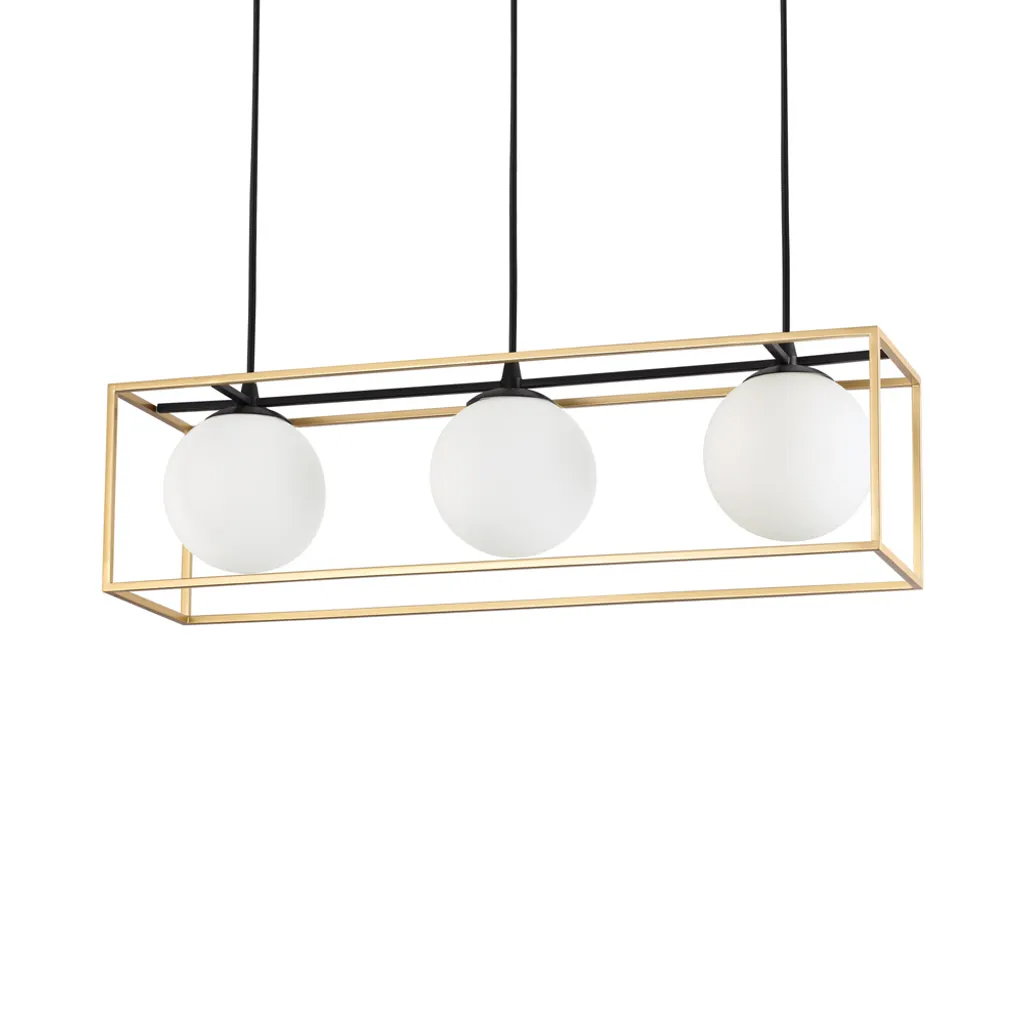 Éclairage salon chic : Suspension Lingotto Ideal Lux 198125 3 lampes