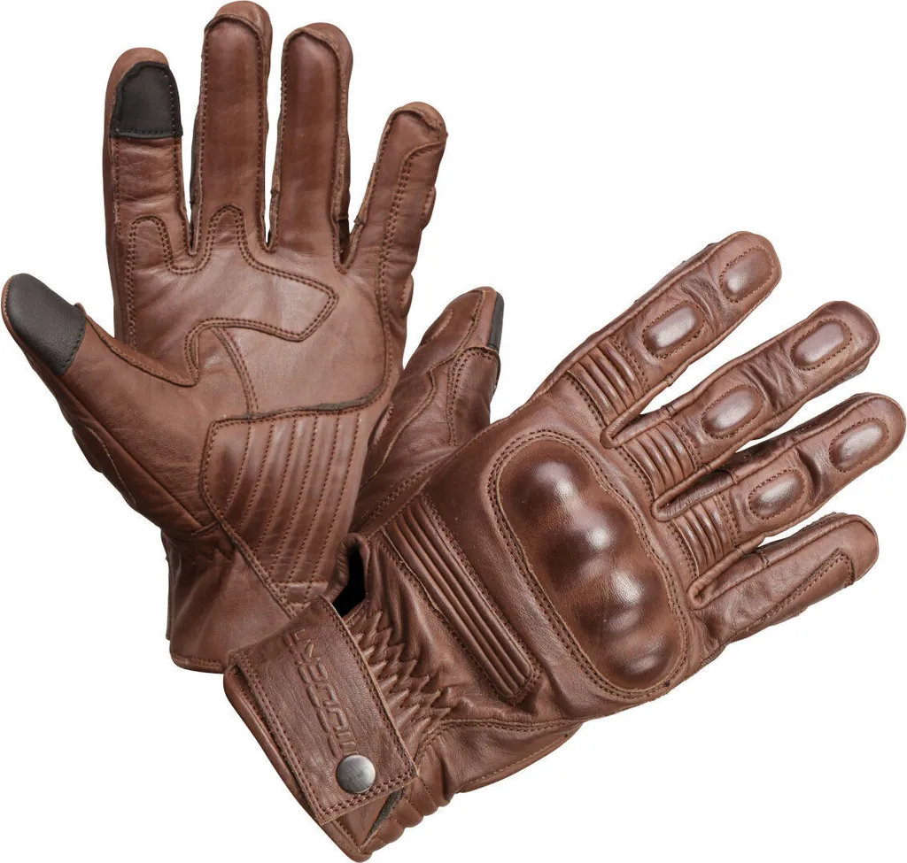 Gants Moto Cuir Modeka Urban Legend Marron 12 : Confort et Protection