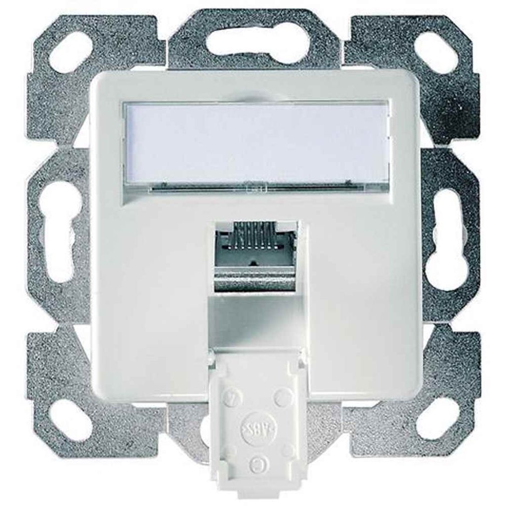 TELEGÄRTNER Anschlussdose Cat6A UP 1xRJ45 Kanaleinb RAL9010