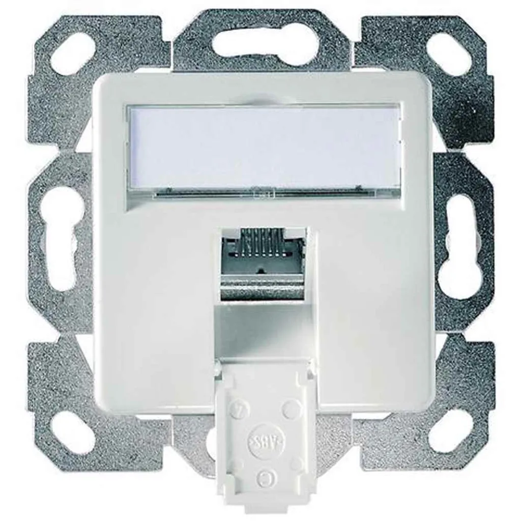Prise Cat6A 1xRJ45 Telegärtner RAL9010 blindage intégral 500 MHz