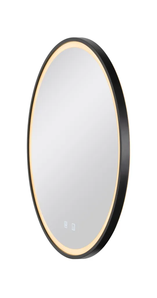 Miroir mural design pour entrée ou chambre TRUKKO 60 chrome noir