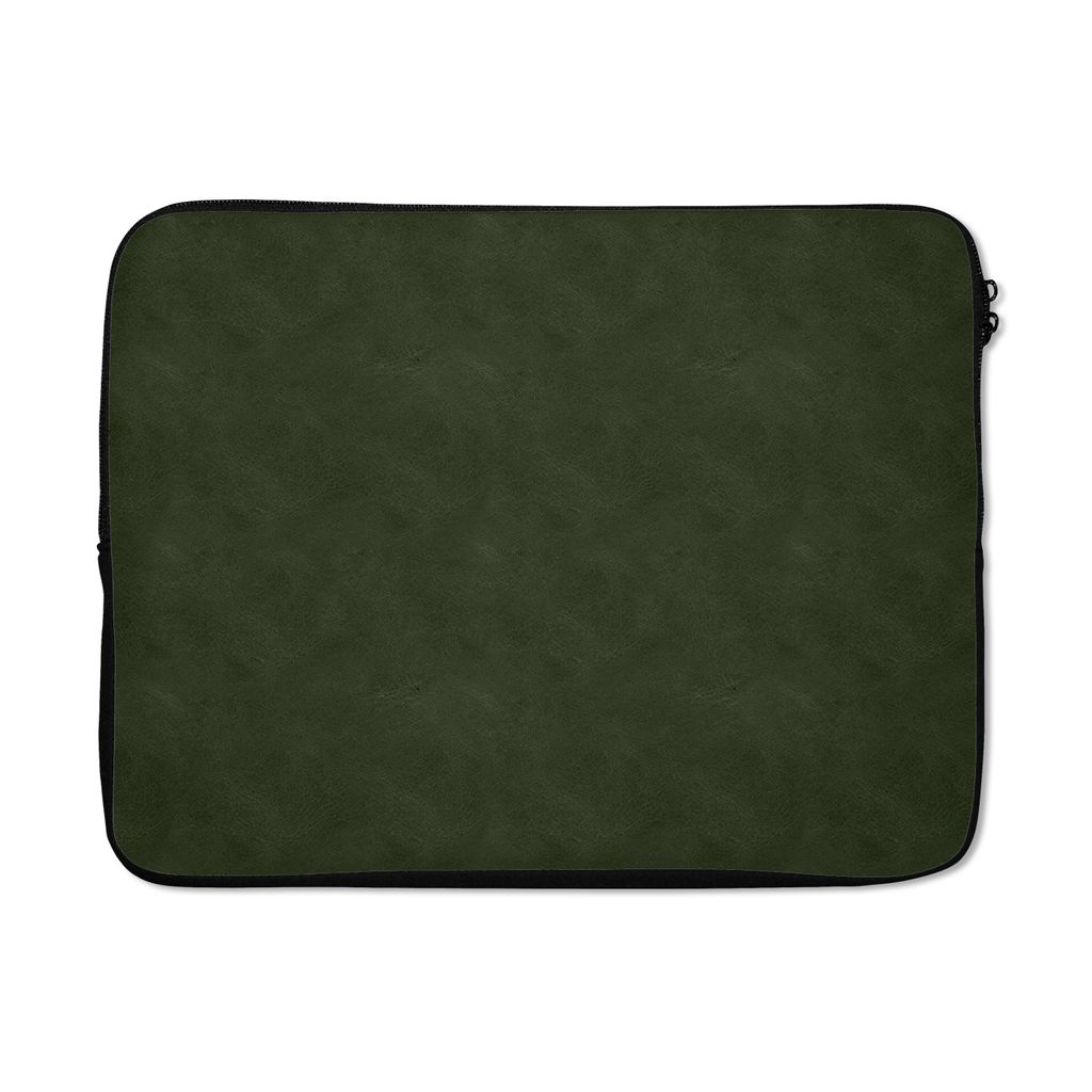 MuchoWow Laptop Hülle 17 Zoll Laptoptasche Leder - Grün - Tiere - Zipper - Schutzabdeckung