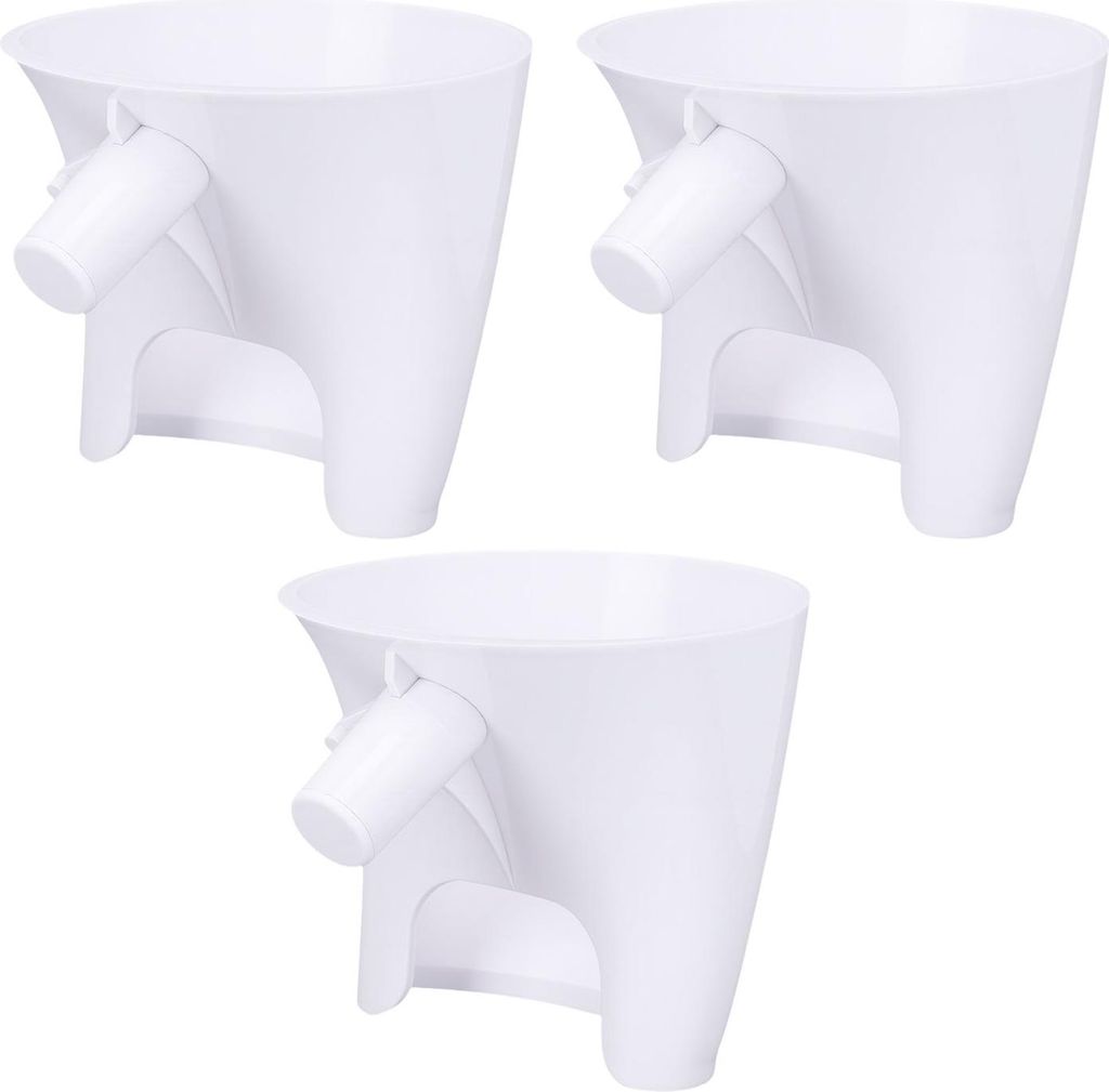 3-teiliger Mehl-Trichter passend für Artisan KSM150 4,5-5-Liter-Kippkopf-Mixer Spritzschutz-Mehl-Trichter spülmaschinenfest weiß