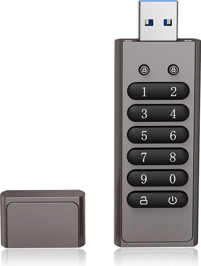 Clé USB de secours pour télétravail 64 Go avec code secret physique