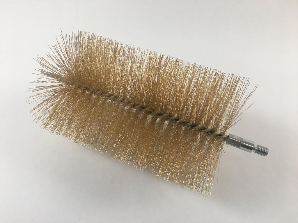 Bürstenkopf 120mm Rohrbürste Stahldraht vermessingt mit M10 Produktbild 