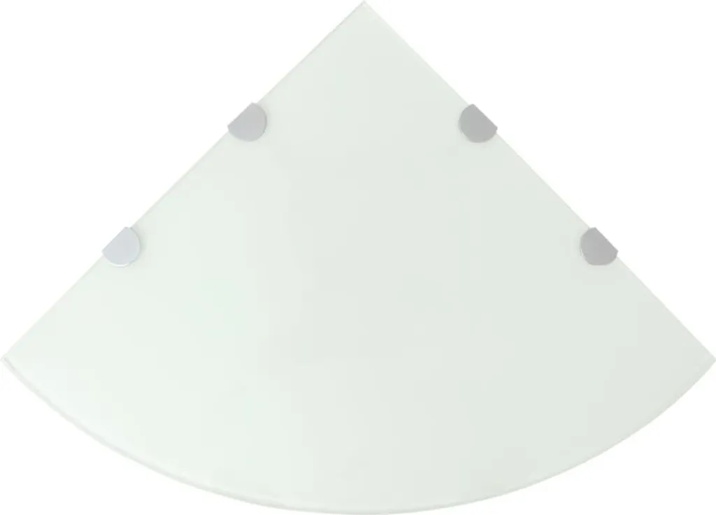 Mensole Angolari Vetro Bianco 45x45 cm vidaXL - Resistenti e Sicure - 2