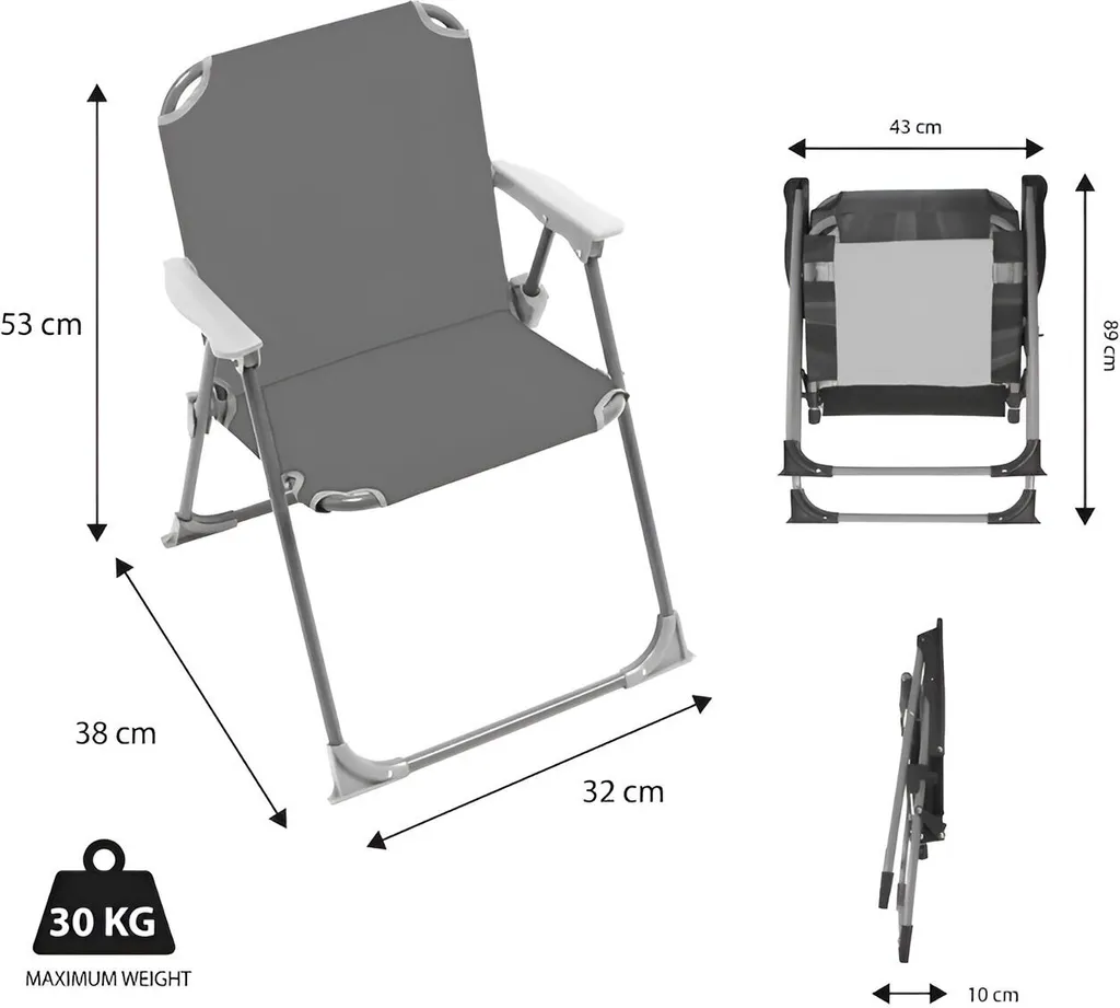 Chaise camping Spiderman 38x32x53 cm avec structure métal robuste bleu