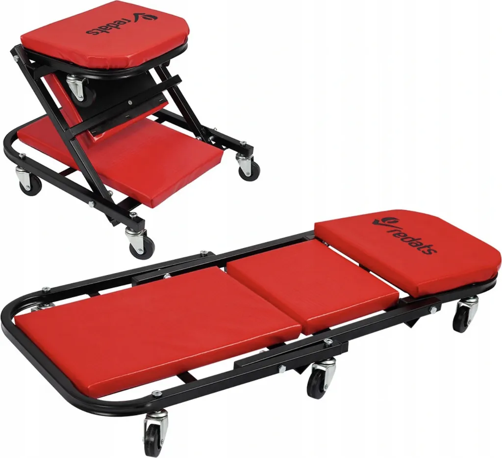 Planche à roulettes pliable 2 en 1 pour éviter le mal de dos au garage