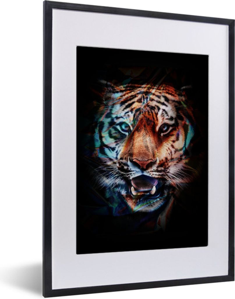 MuchoWow® MuchoWow® Gerahmtes Poster Tiger - Farben - Produktbild 