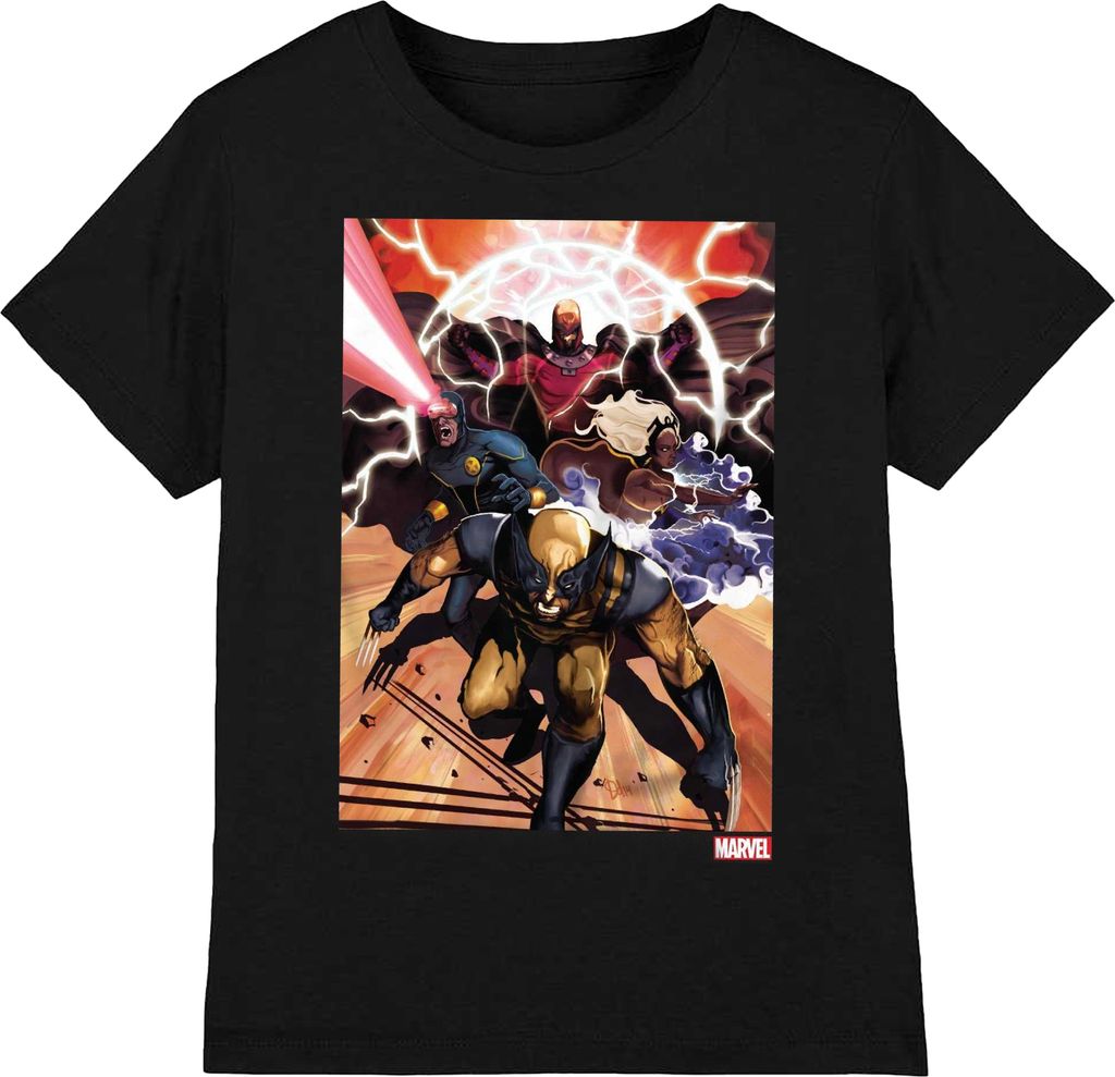 Marvel - "X-Men Team Attack" T-Shirt für Kinder TV3493 (104) (Schwarz)