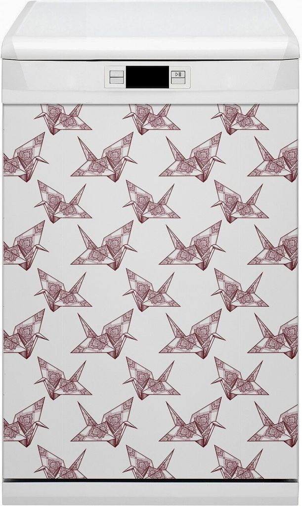 Geschirrspüle Magnet für Spülmaschine Magnetmatte Küche Magnete Dekorative 45x80 cm - Vögel Origami
