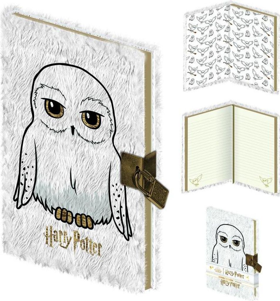 Harry Potter (Hedwig) A5 Lockable Notebook (Plush) Produktbild 
