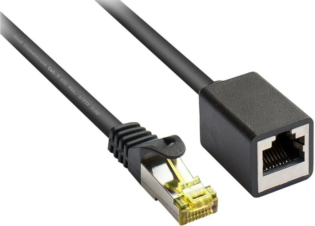 Cavo Estensione Ethernet Cat 7 5m Nero - Zero Lag per Gaming e Streaming