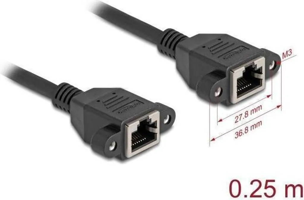 Delock Prolunga S/FTP RJ45 Cat6A 0.25m - Cavo Rete Schermato Professionale