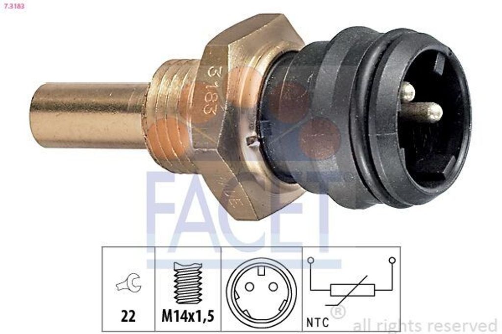 FACET Kühlmitteltemperatursensor 7.3183 passend für Produktbild 