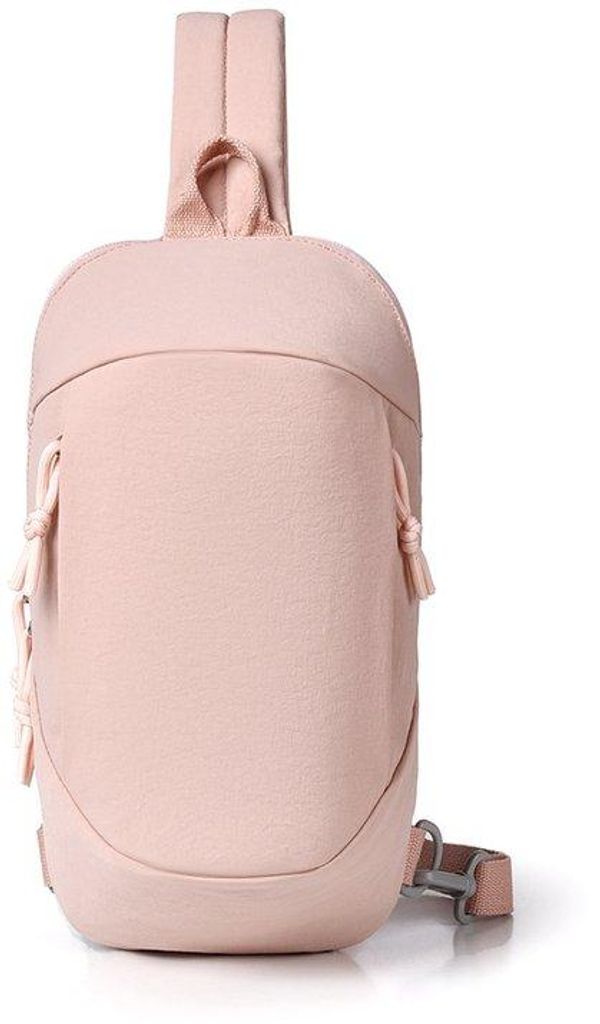 Lichtgewicht Outdoor-Rucksack Crossbody Satchel Anti-demagnetisierender, flacher, vielseitiger Brustbeutel, Rosa