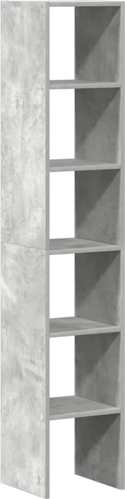 Offerta 2x Libreria SYFAX Grigio Cemento 30x30x80 cm - Facile Montaggio