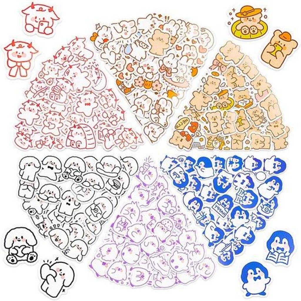 Kawaii Sticker Set Vinyl wasserdicht für Laptop Skateboard