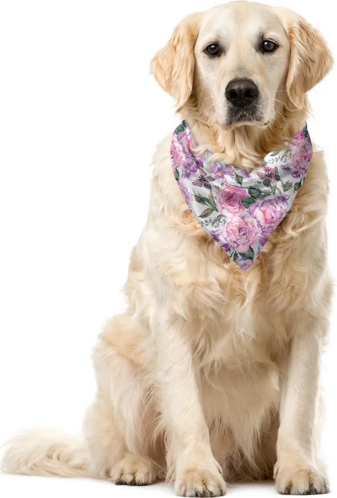 Idea Regalo: Bandana ABAKUHAUS Rose e Farfalle per Pet Lovers