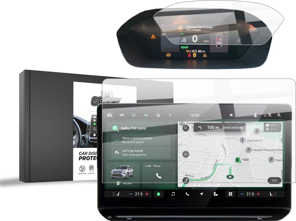 Keramische Autodisplayfolie 2in1 für Skoda Elroq 13" (2025), Grizz Protector