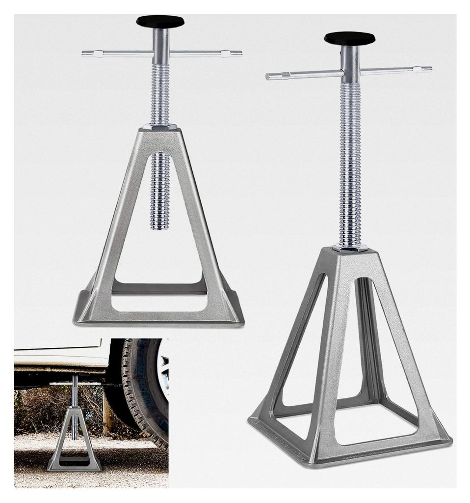 Wohnwagen Stützbock, 2er Set Aluminium Stützböcke, Höhenverstellbare Unterstellböcke, Abstellböcke für Anhänger und Caravan, Tragkraft bis ...