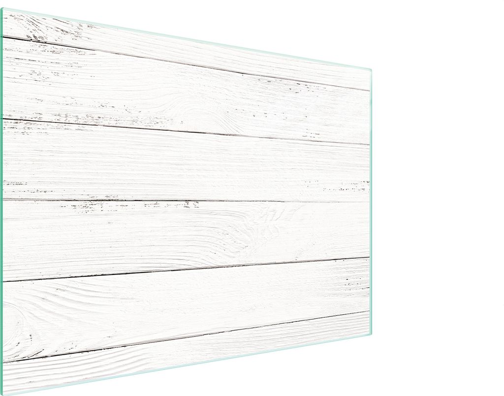 Schneidebrett Herdabdeckplatte Multiglasschneidplatte 30x22 cm Holz Weiß