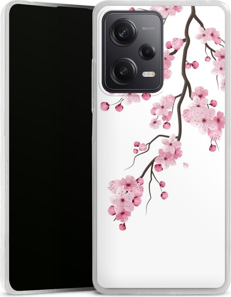 DeinDesign Slim Hülle für Xiaomi Redmi Note 12 Pro 5G Silikon Case Ultra Dünn Handyhülle Asien Japan Kirschblüten