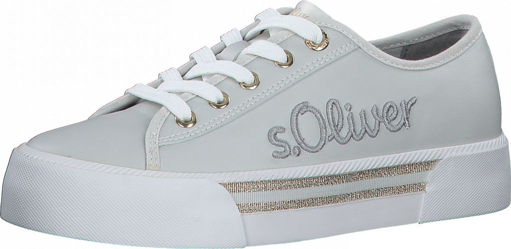 s.Oliver Halbschuhe Plateau Sneaker 5-23678-38 , Größe:41 EU, Farbe:Beige