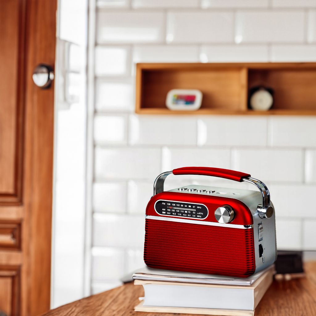 Retro rádio reproduktor Vintage rádio 1200 mAh přenosné FM Obrázek produktu 7