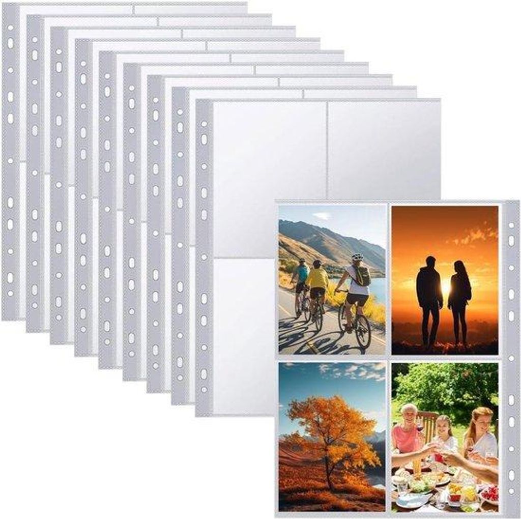 Transparente A4-Foto- und Ansichtskartenhülsen, 100er Pack