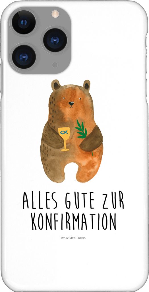 Mr. & Mrs. Panda Iphone 11 Pro Handyhülle Bär Konfirmation - Weiß - Geschenk, Premium Kunststoff, Evangelisch, Kirche, Gottesdienst, Handy Case,...