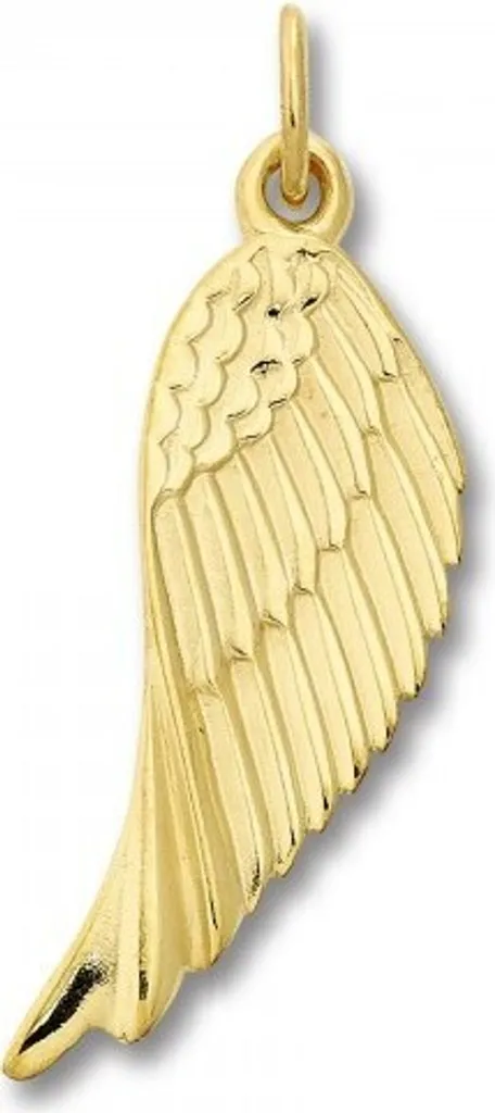 Ciondolo Ala Oro 333 Minimal | Pendente Oro Giallo 8k per Collana