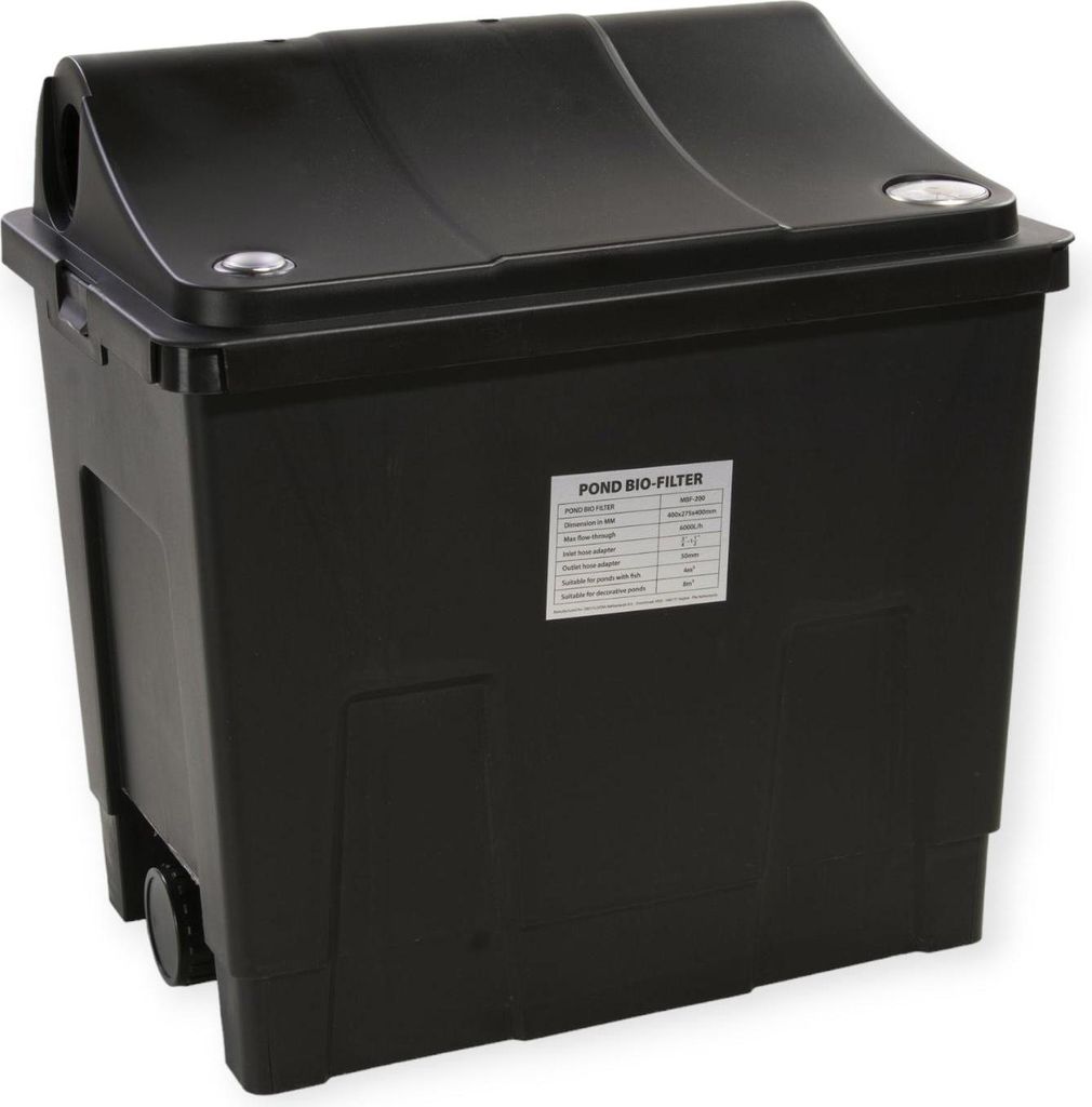 AquaForte Teich Durchflussfilter MBF-200 Für 8000 Liter Schwarz