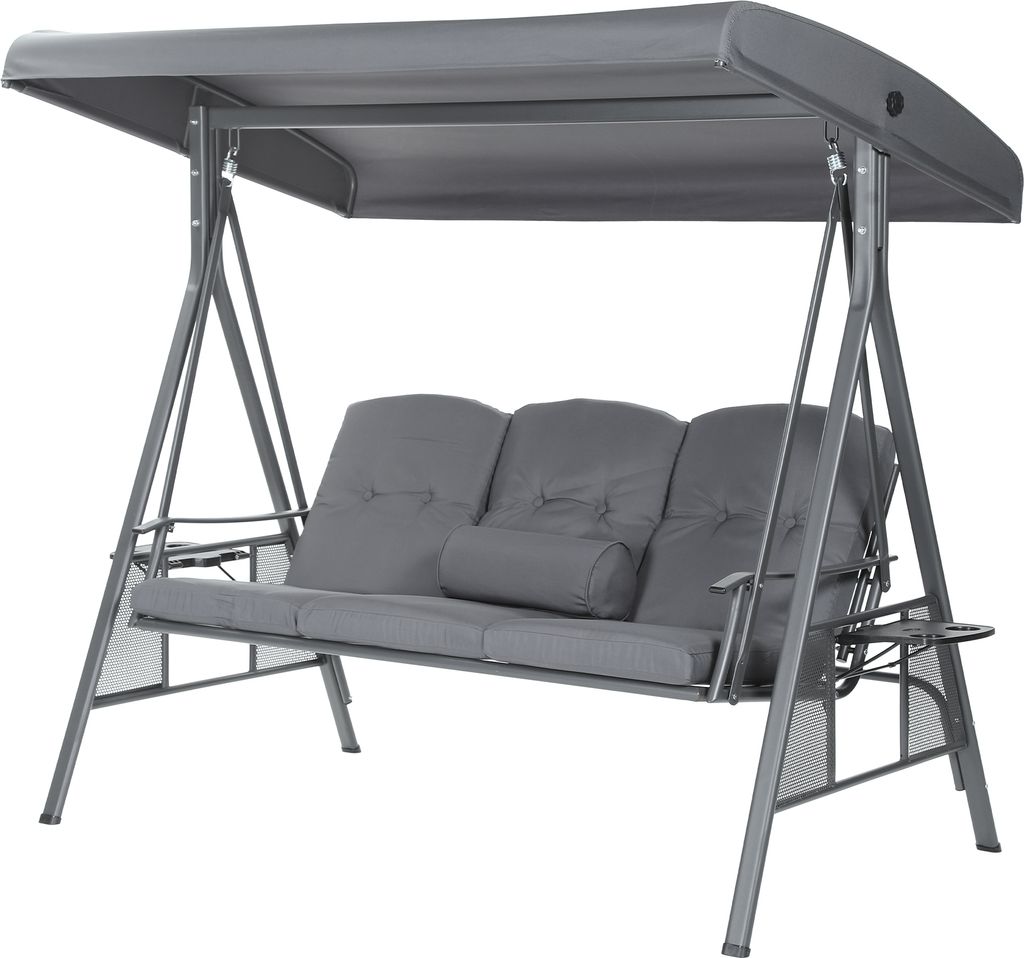 HOME DELUXE - Huśtawka Hollywood DESCANSO szara - Zdjęcie produktu 