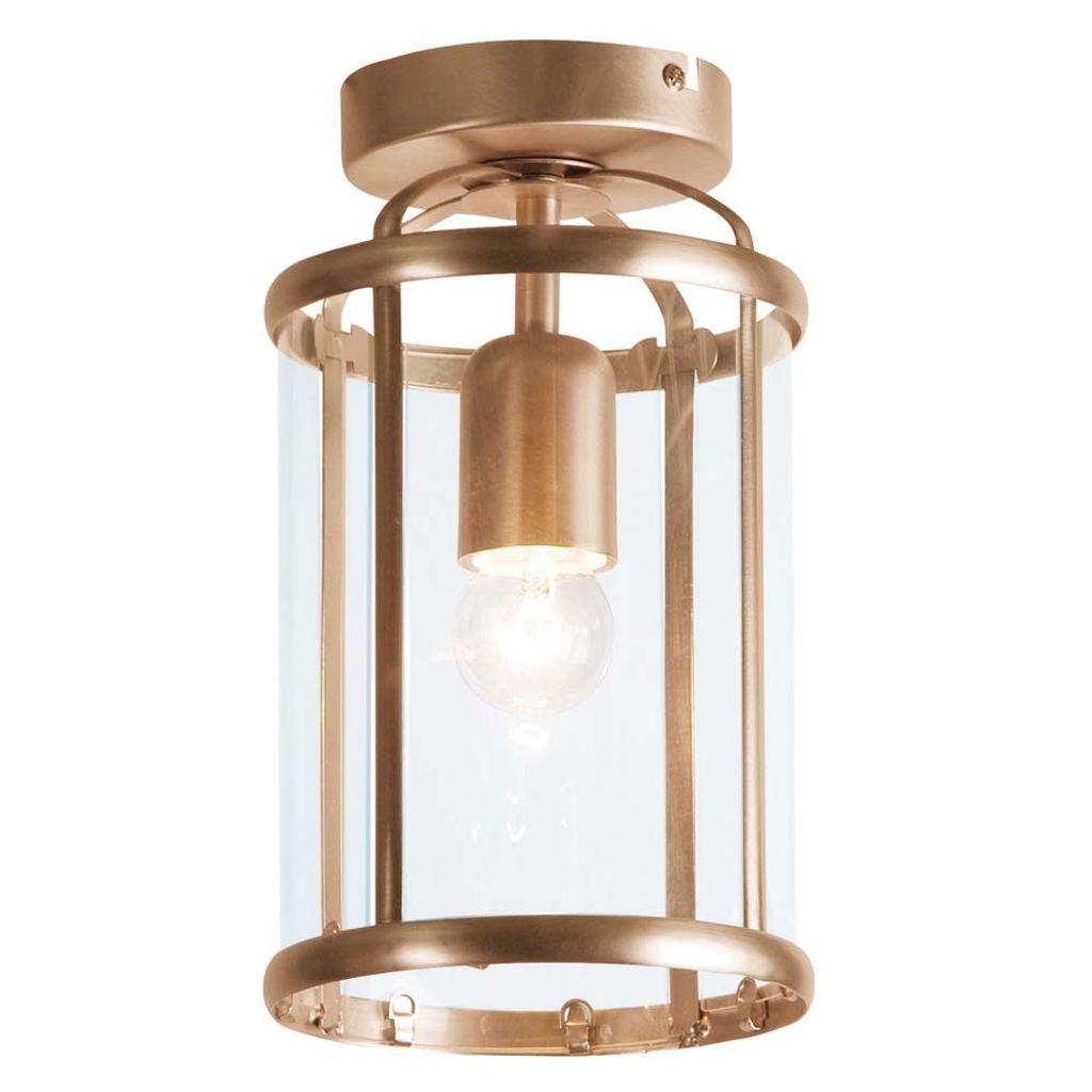 Steinhauer - deckenleuchte - Pimpernel - bronze - glas metall - Ø 16cm - E27 - 5973BR