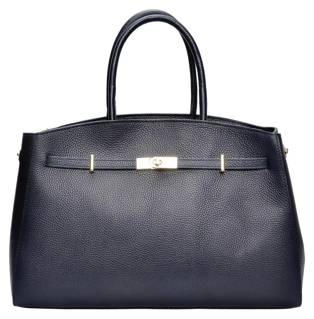 Sac cabas de travail chic Anna Luchini SS26 AL 164T bleu pour ordinateur