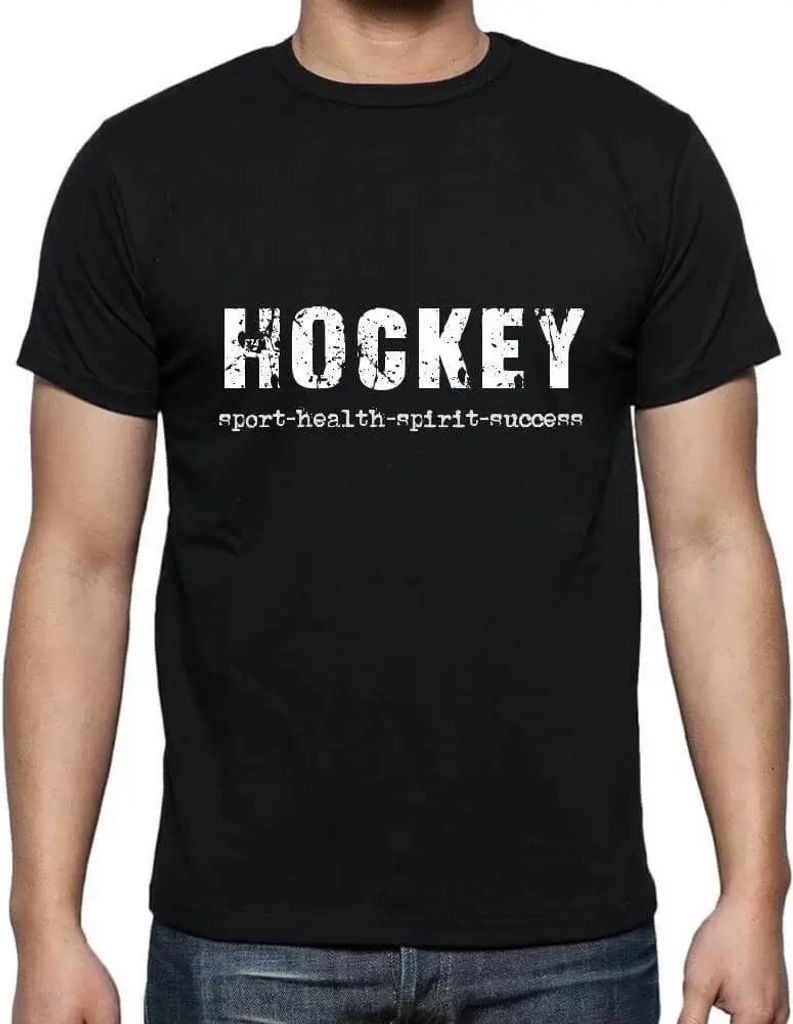 Herren Grafik T-Shirt Hockey Sport-Gesundheit-Geist-Erfolg – Hockey Sport-Health-Spirit-Success – Öko-Verantwortlich Vintage Jahrgang Kurzarm ...