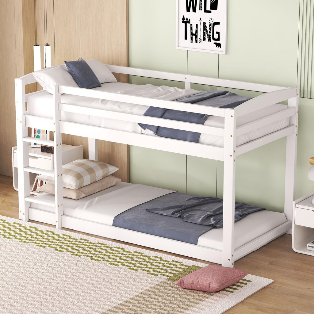 OKWISH Lit superposé 90x200 cm, Cadre Bois Massif, 15 Image du produit 