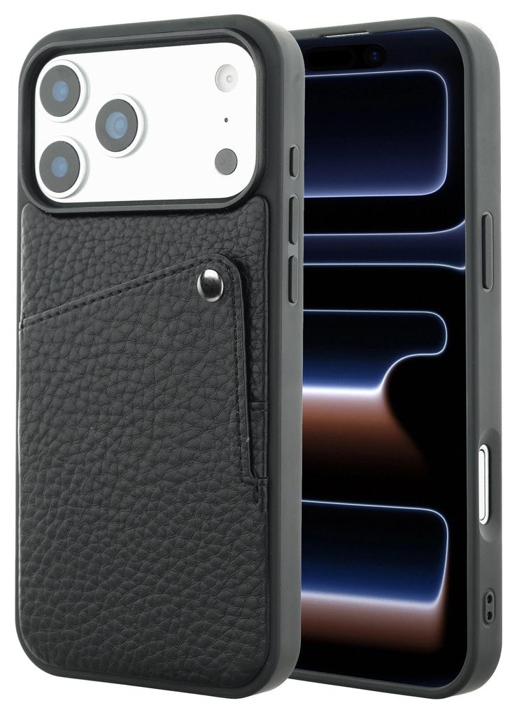 Selencia Riva Back Cover mit Kartenfach iPhone 17 Pro - Schwarz