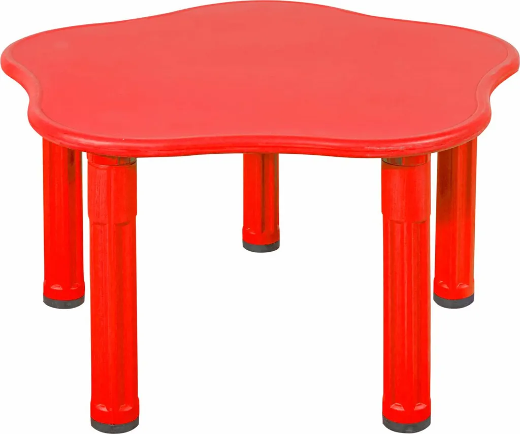 King Table pour enfants en plastique rouge - Table de jeu robuste et stable