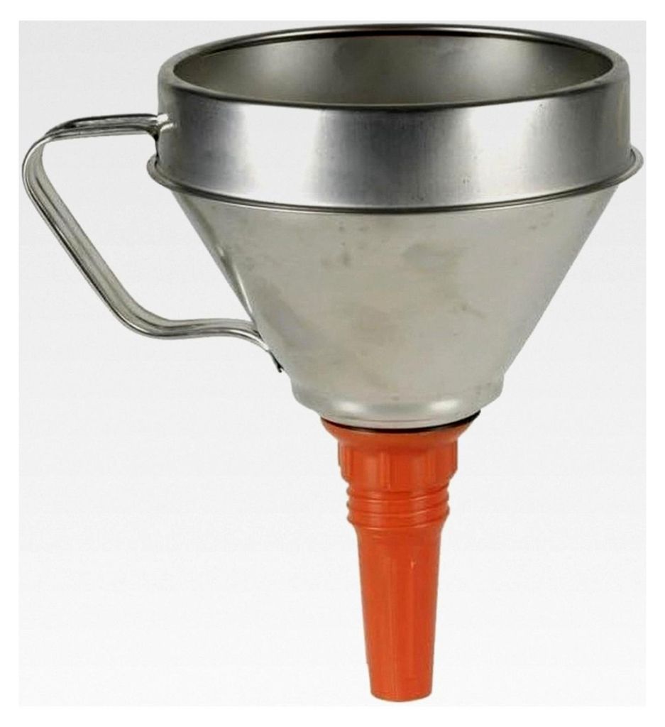 Trichter aus Weißblech, Durchmesser 160 mm, Inhalt 1,3 l mit Sieb