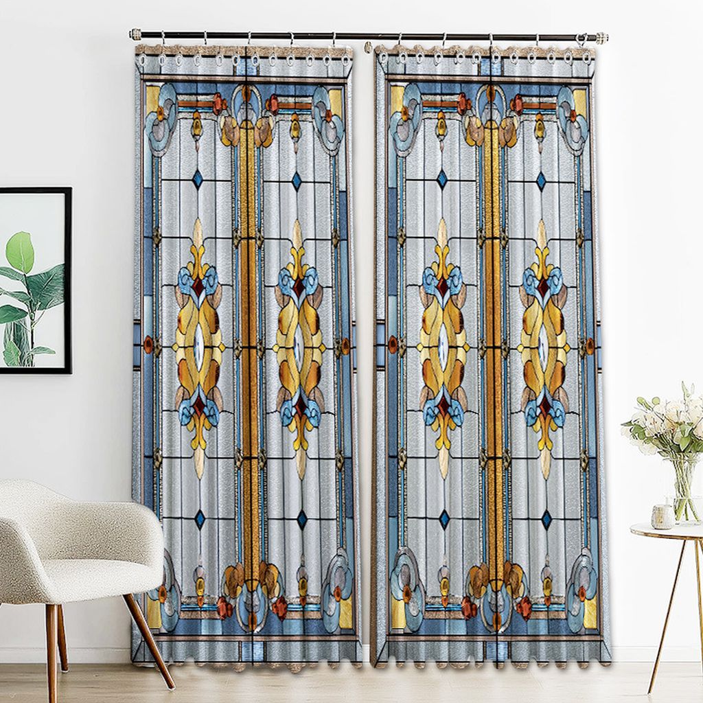 2er-Set Outdoor Wasserfest Vorhänge - Als Türvorhang, Gardine und Duschvorhang, Größe: 180x243cm, Stil 3