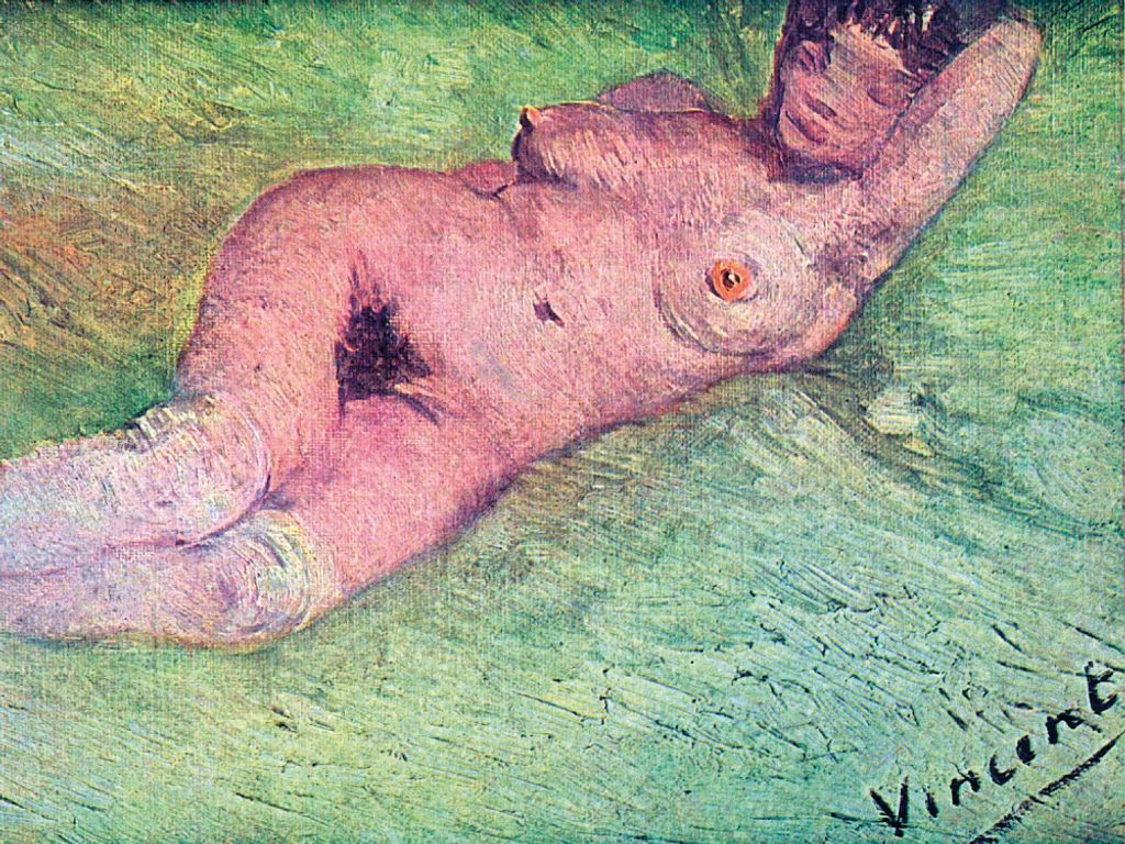 Vincent Van Gogh Kunstdruck Bild - Liegender Frauenakt, 1887 (60 x 80 cm)
