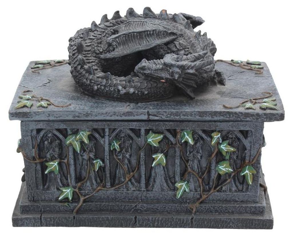 Nemesis Now Aufbewahrungsbox Dragon Tarot Card Box grau Standard